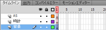 タイムラインのレイヤー分け